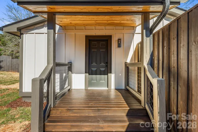 a view of a entryway of a house