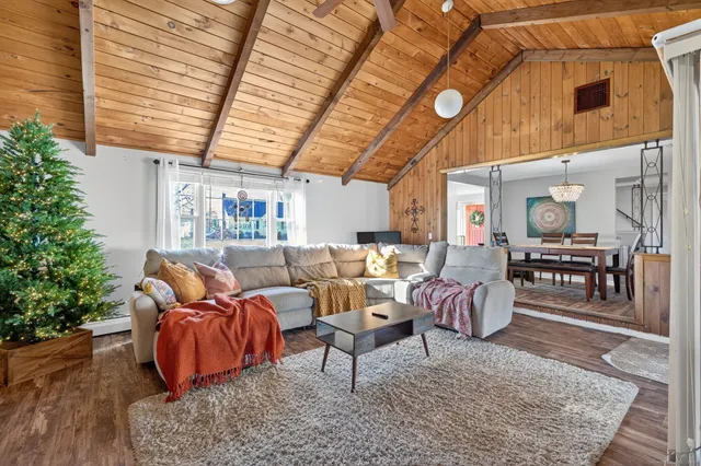 a outdoor living space with furniture