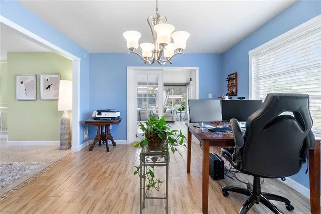 a view of living area with furniture