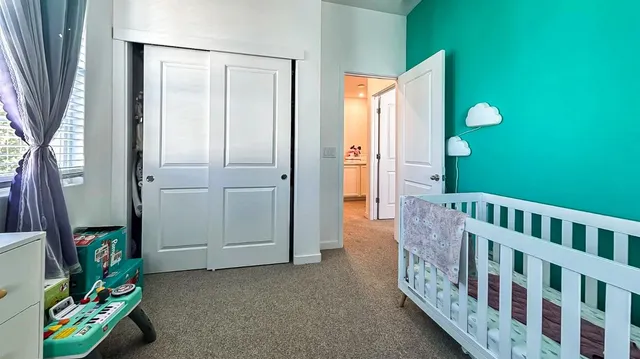 a view of an entryway with a door