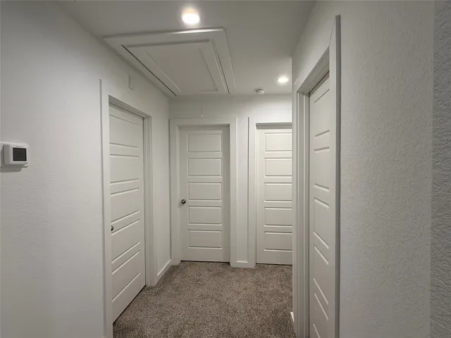 an empty room with closet