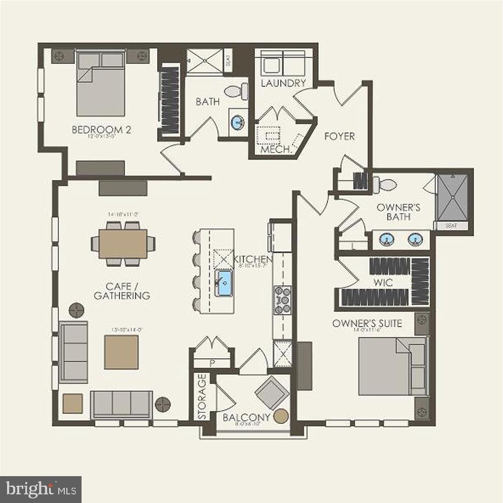 1121 Fortune Terrace, Unit 204 Potomac, MD 20854 - Photo 14 of 14 Floorplan