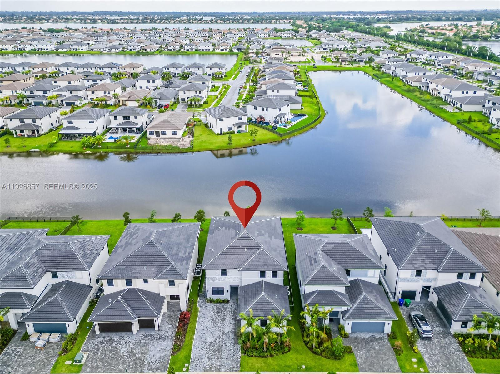 4276 Southwest 173rd Avenue Miramar, FL 33029 - Photo 4 of 58 an aerial view of a house with a swimming pool yard and outdoor seating
