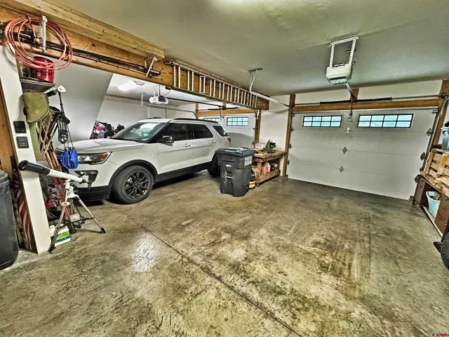 a view of balcony with wooden floor