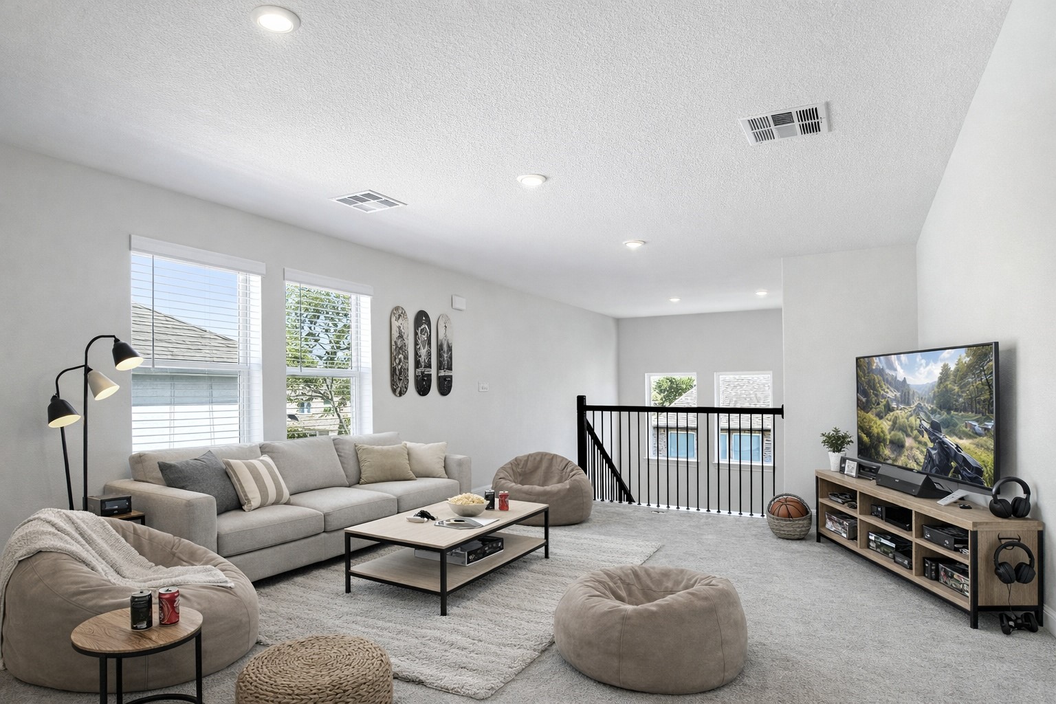 693 Jackson River Loop Kyle, TX 78640 - Photo 20 of 40 a living room with furniture and a flat screen tv