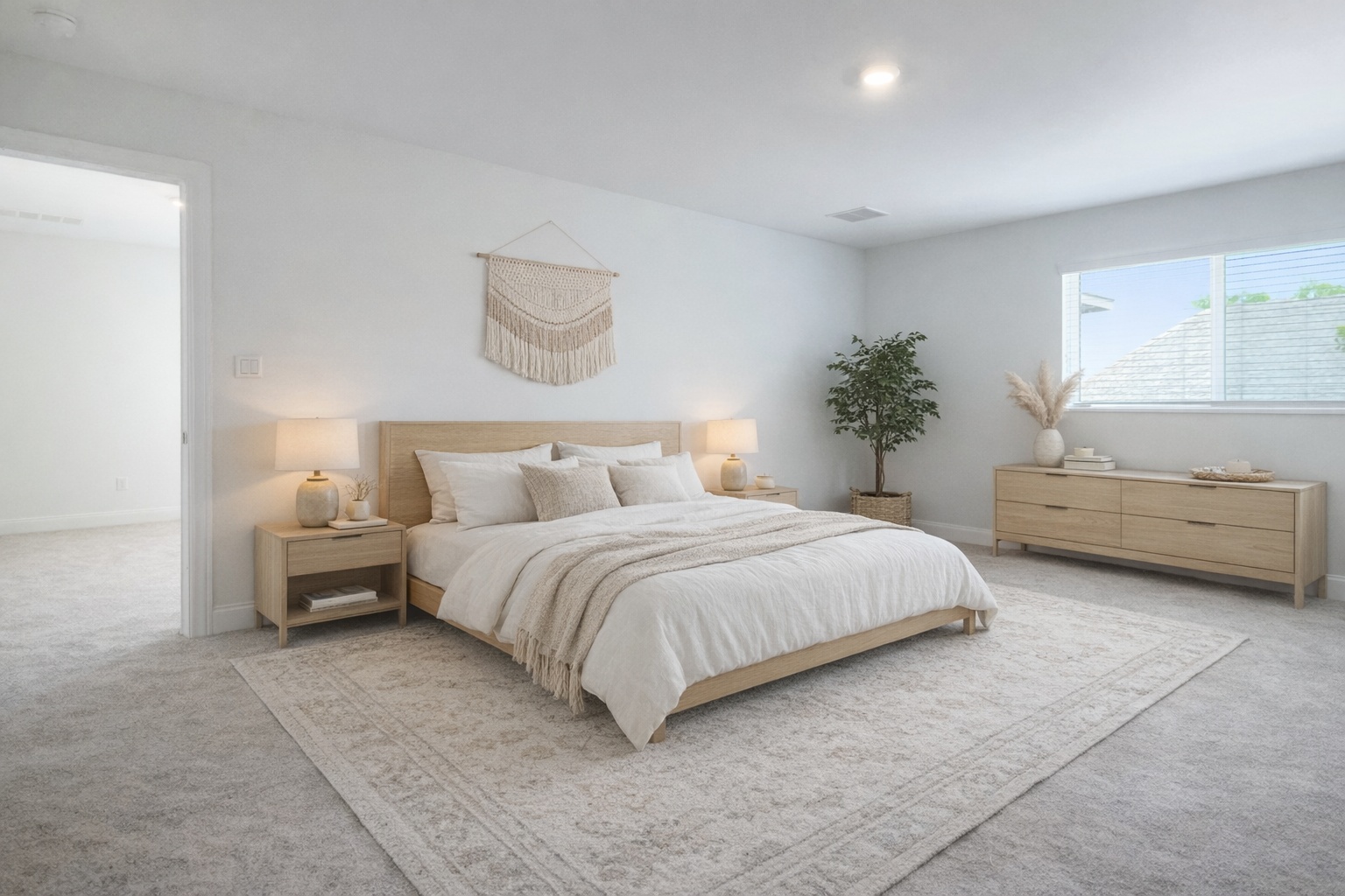 693 Jackson River Loop Kyle, TX 78640 - Photo 22 of 40 a spacious bedroom with a bed and a lamp