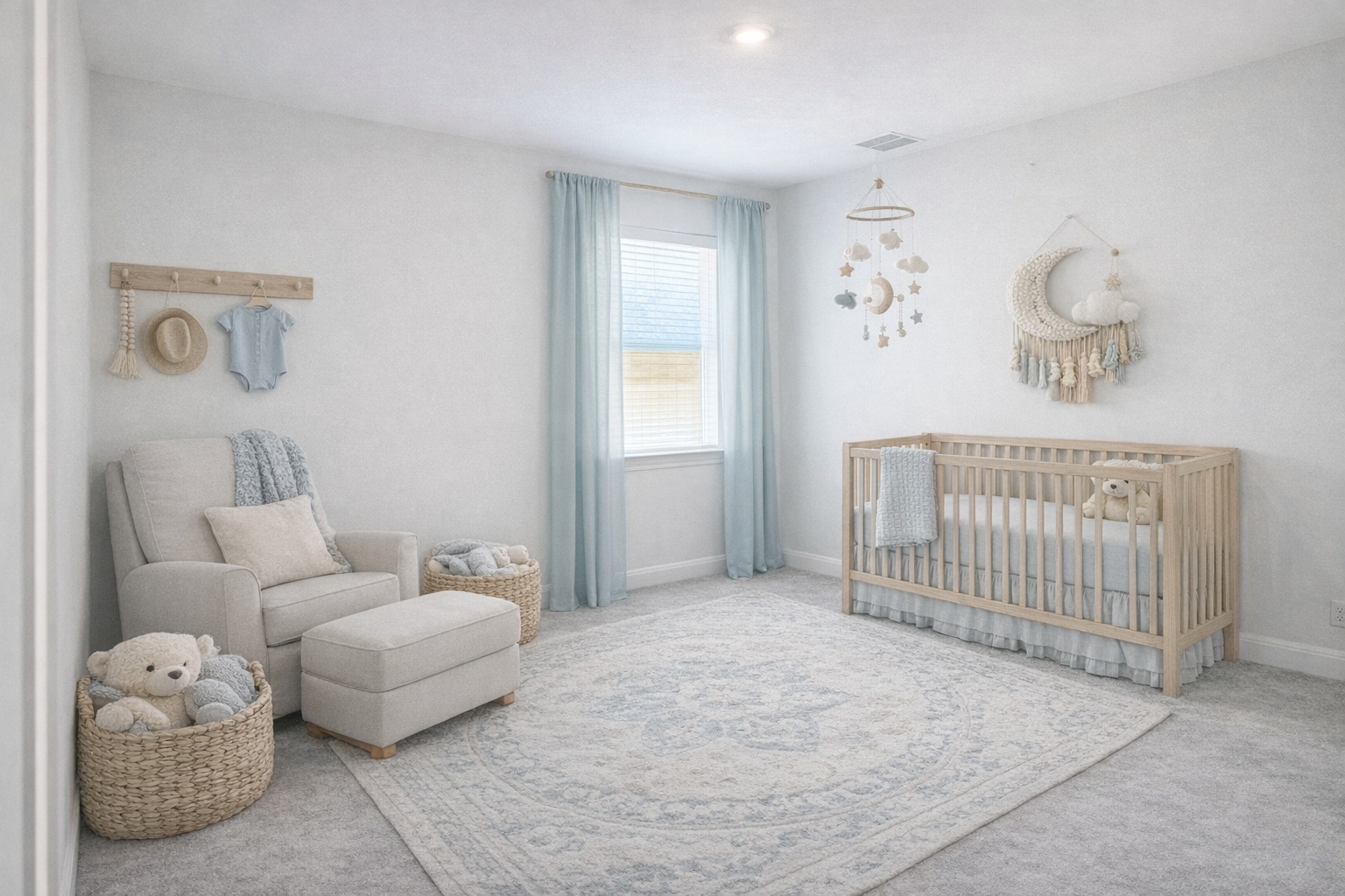 693 Jackson River Loop Kyle, TX 78640 - Photo 27 of 40 a living room with furniture and a baby crib