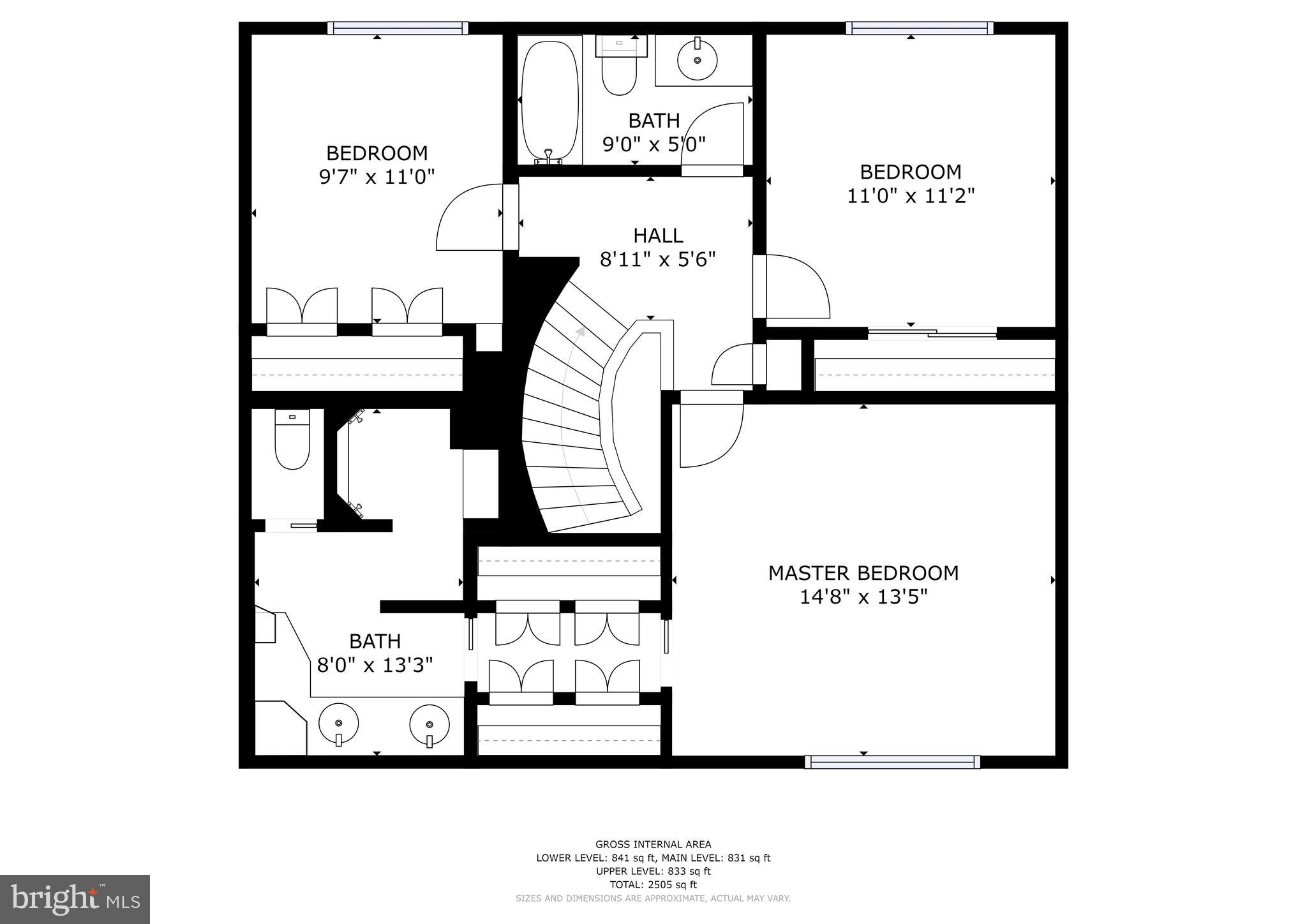 6011 Queenston Street Springfield, VA 22152 - Photo 56 of 57 Upper Level Floorplan