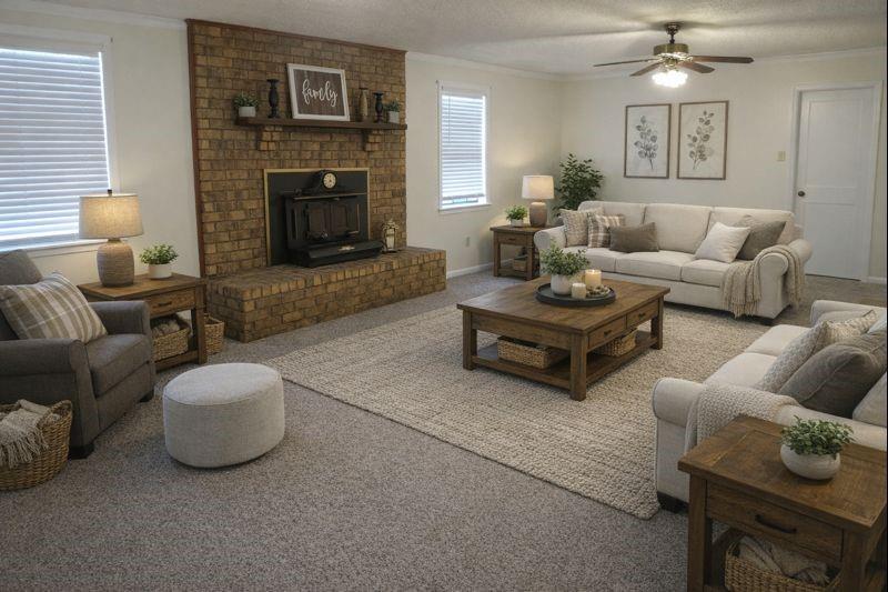 543 County Road 2940 Alba, TX 75410 - Photo 8 of 15 a living room with furniture and a fireplace