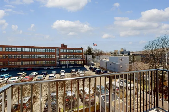 a city view from a balcony