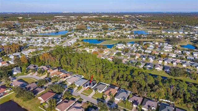 an aerial view of multiple house