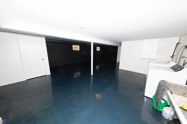 a view of a livingroom with wooden floor