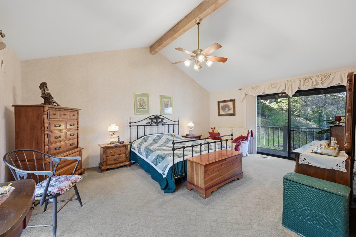 8860 Auburn Valley Road Auburn, CA 95602 - Photo 25 of 46 a bedroom with furniture and a large window