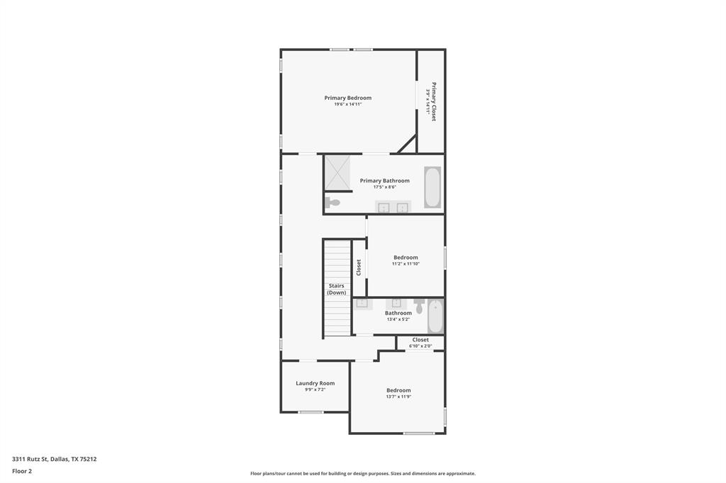 3311 Rutz Street Dallas, TX 75212 - Photo 20 of 21 a picture of a floor plan