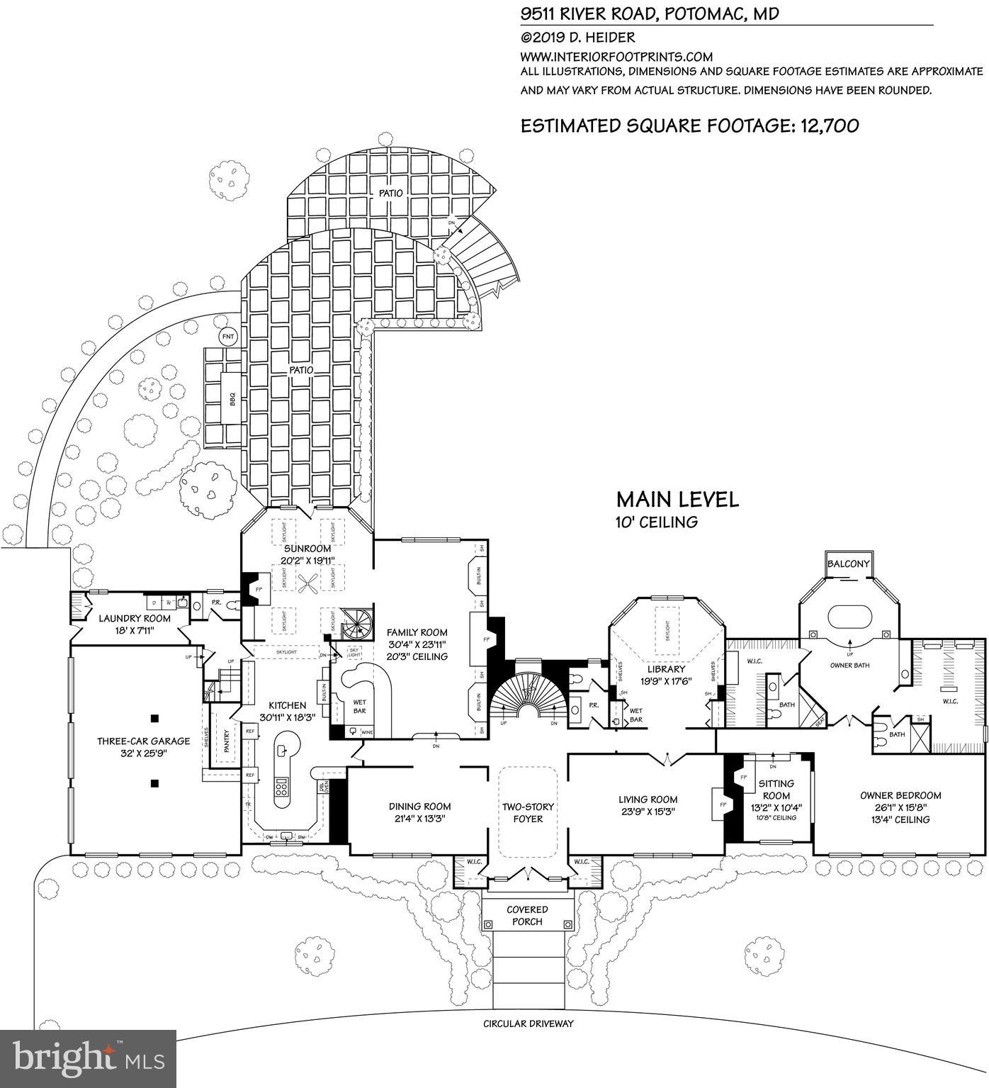 9511 River Road Potomac, MD 20854 - Photo 47 of 48 Main Level Floor Plan