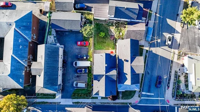 a front view of a building with street view