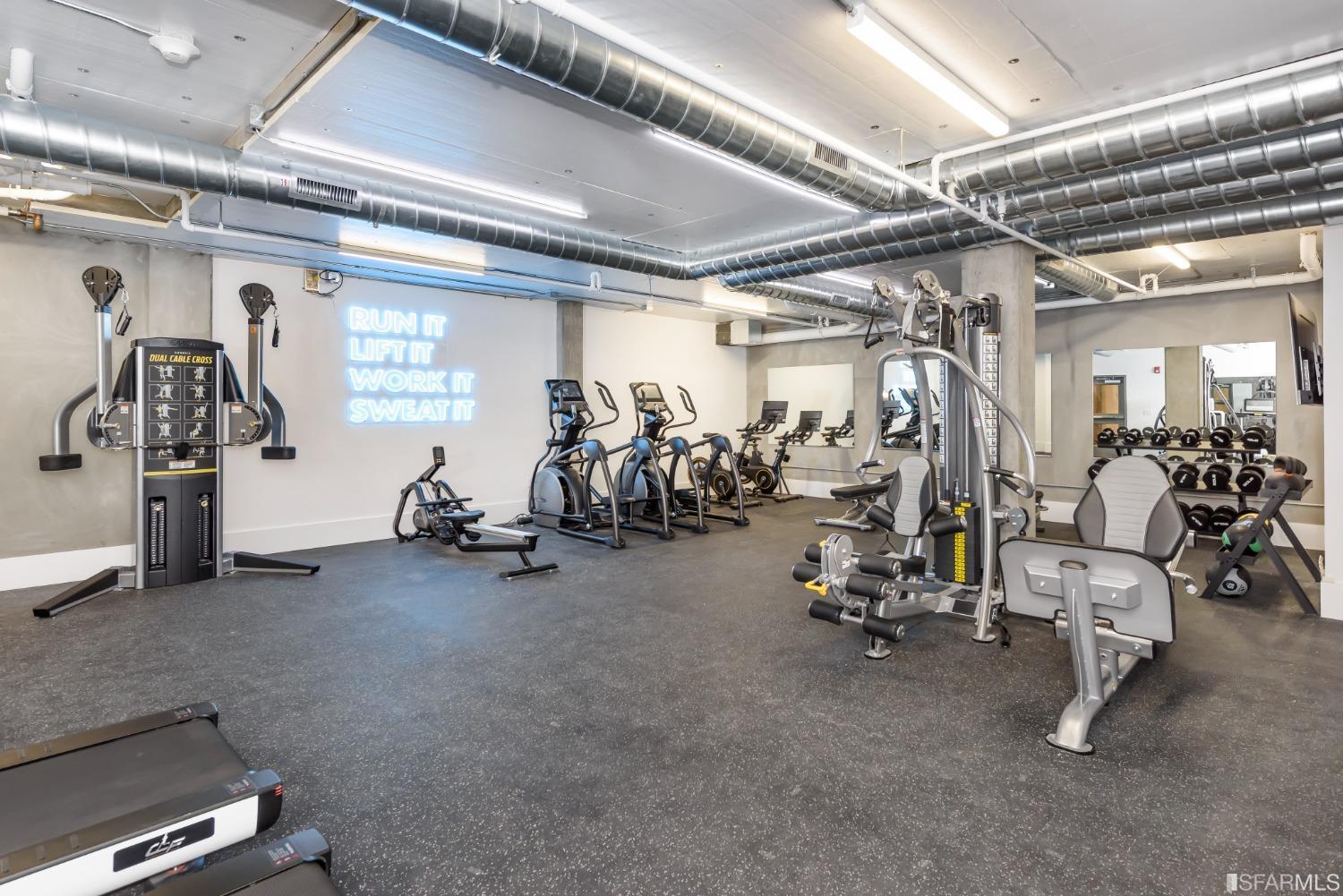 1288 Howard Street, Unit 403 San Francisco, CA 94103 - Photo 28 of 33 a view of a room with gym equipment