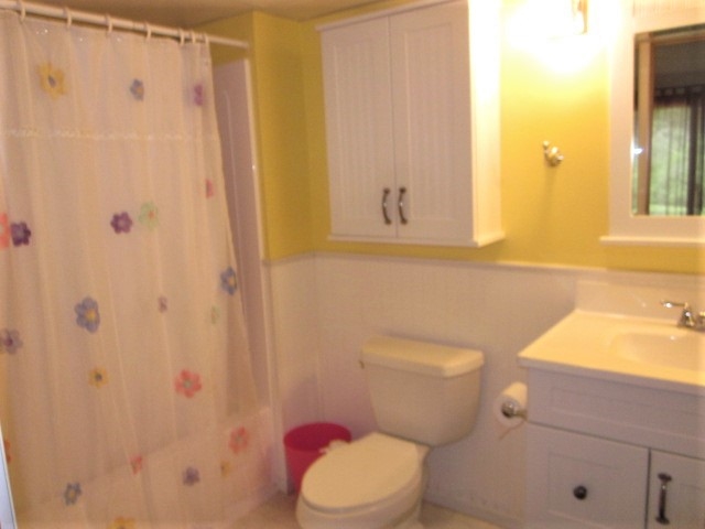 693 Lake Summerset Road Lake Summerset, IL 61019 - Photo 8 of 25 a bathroom with a sink a toilet and shower curtain