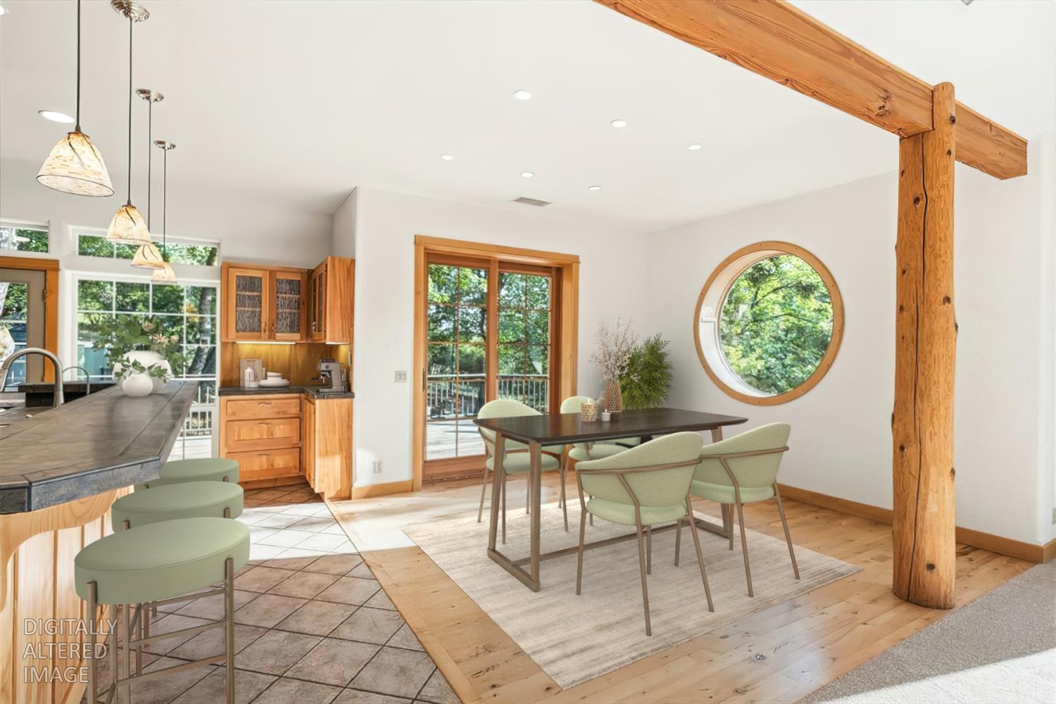 12531 Lowhills Road Nevada City, CA 95959 - Photo 15 of 92 a view of a dining room with furniture window and wooden floor