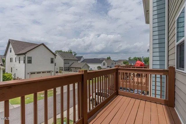 a view of city from a balcony