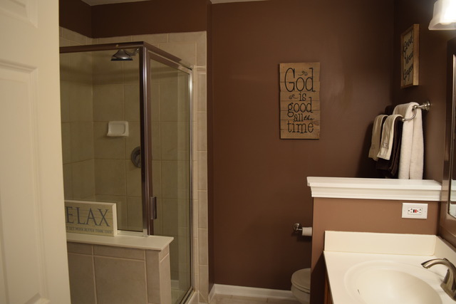 2370 Georgetown Circle, Unit 2370 Aurora, IL 60503 - Photo 15 of 21 a bathroom with a sink a toilet and shower