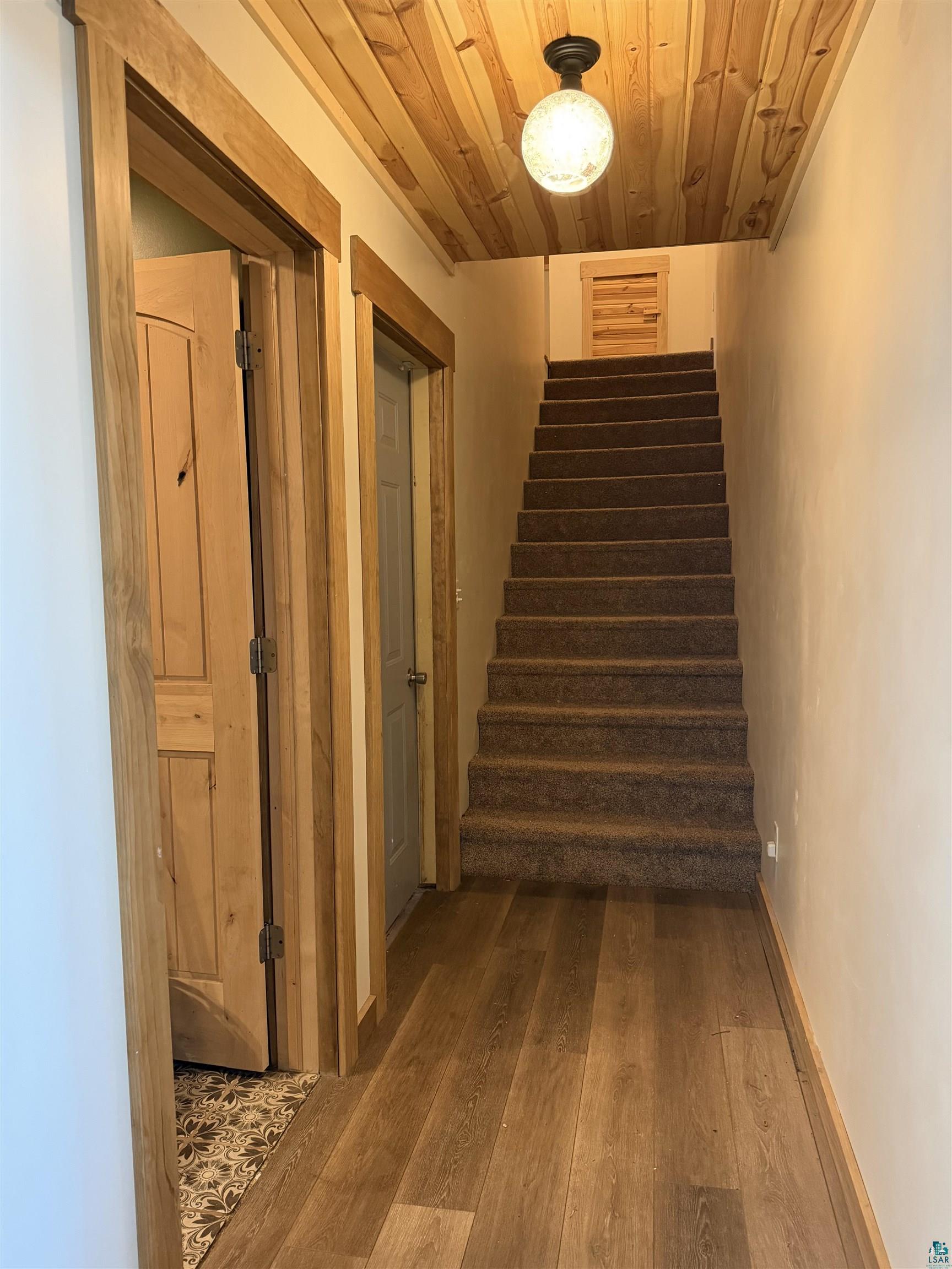 5274 Marble Lake Road Two Harbors, MN 55616 - Photo 37 of 79 Wood-finish flooring with a textured wood plank ceiling