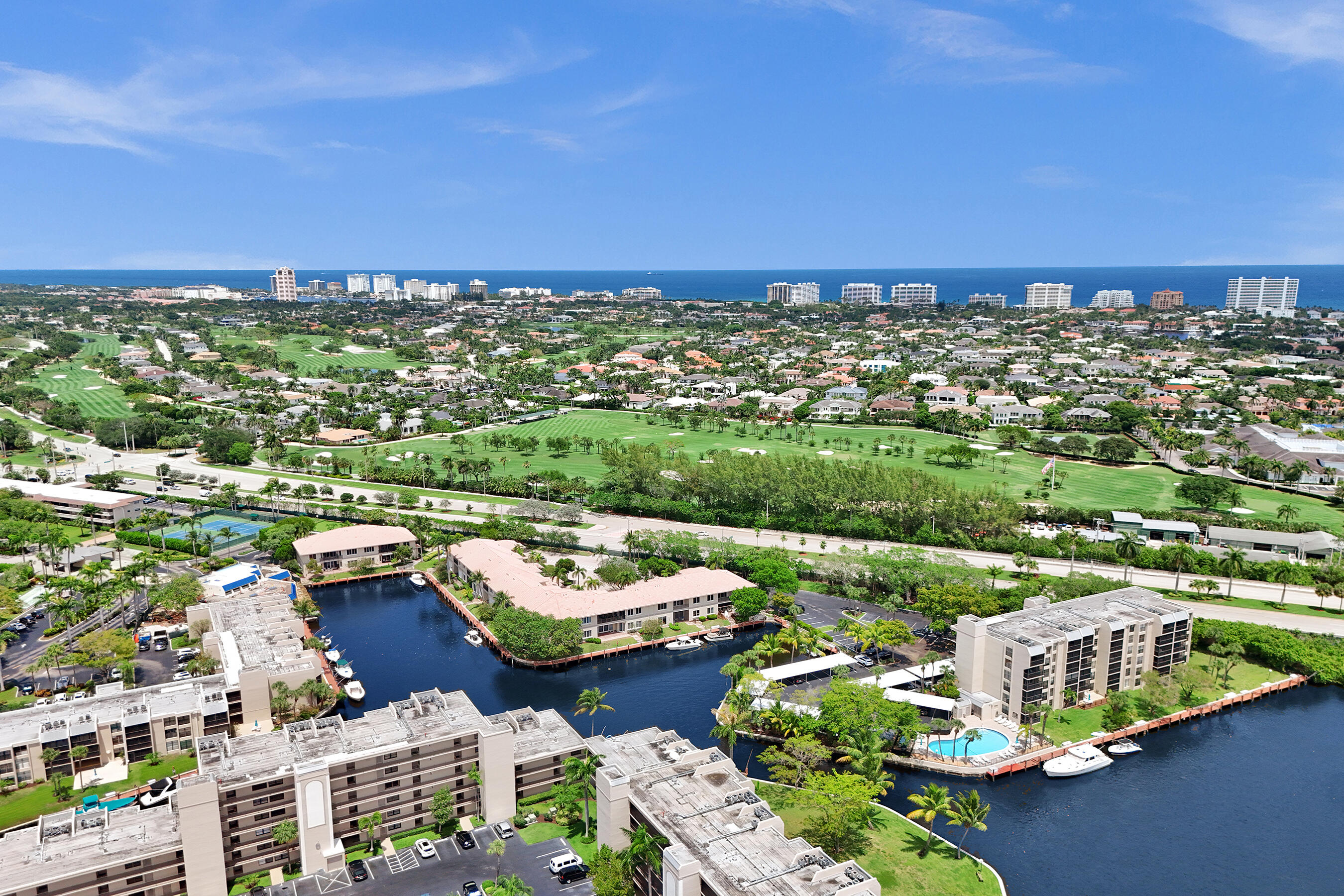 12 Royal Palm Way, Unit 6020 Boca Raton, FL 33432 - Photo 48 of 69 an aerial view of a city with lots of residential buildings ocean and mountain view in back