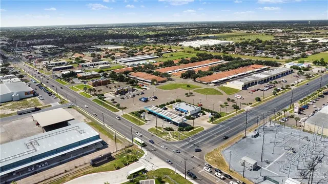 an aerial view of a city