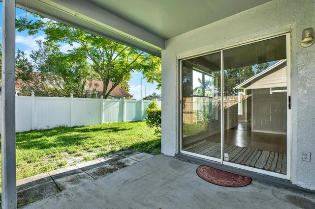 a room with a garden view