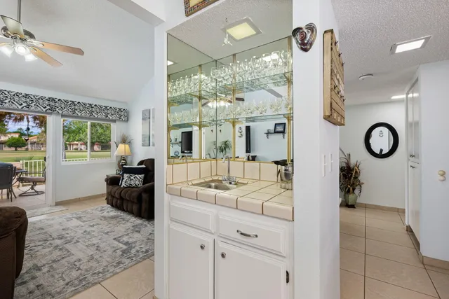 a very nice looking room with a large window