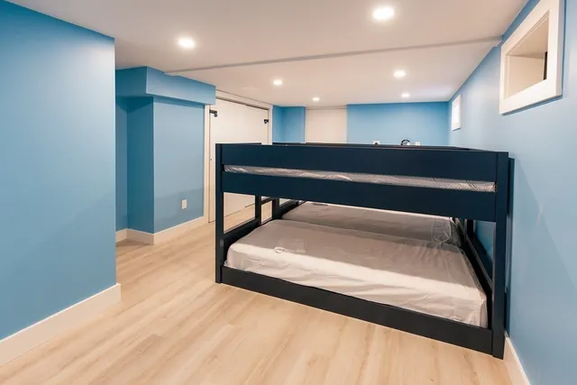 a room with pool table