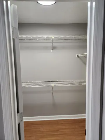 a close view of closet
