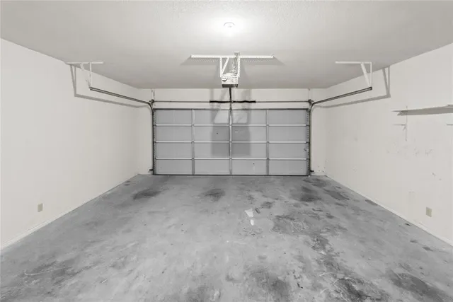 a view of a garage