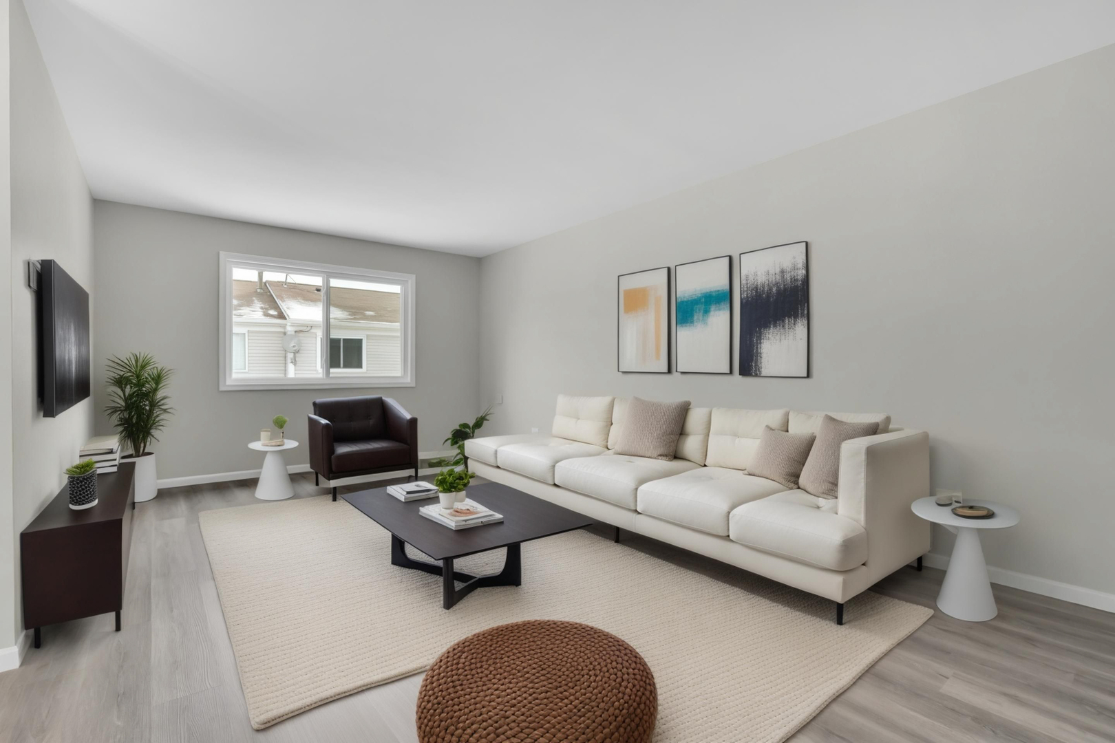 86 Silver Tree Circle Cary, IL 60013 - Photo 3 of 26 a living room with furniture and a flat screen tv