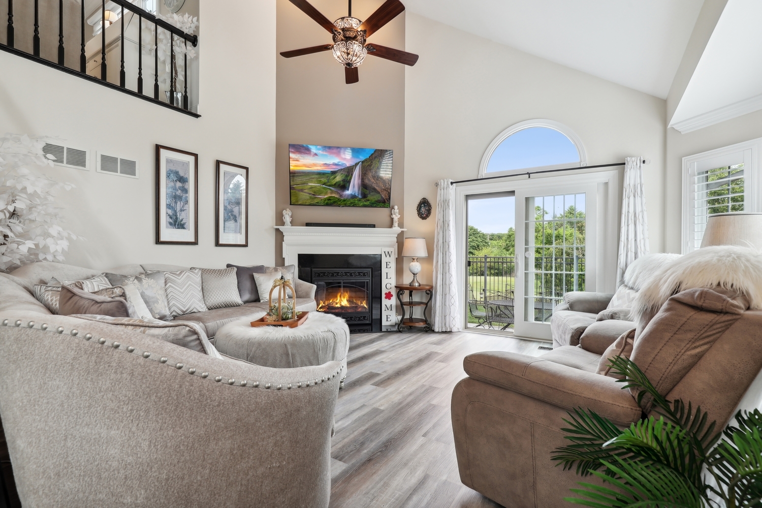 10508 Golf Road Orland Park, IL 60462 - Photo 7 of 50 a living room with furniture fireplace and a large window