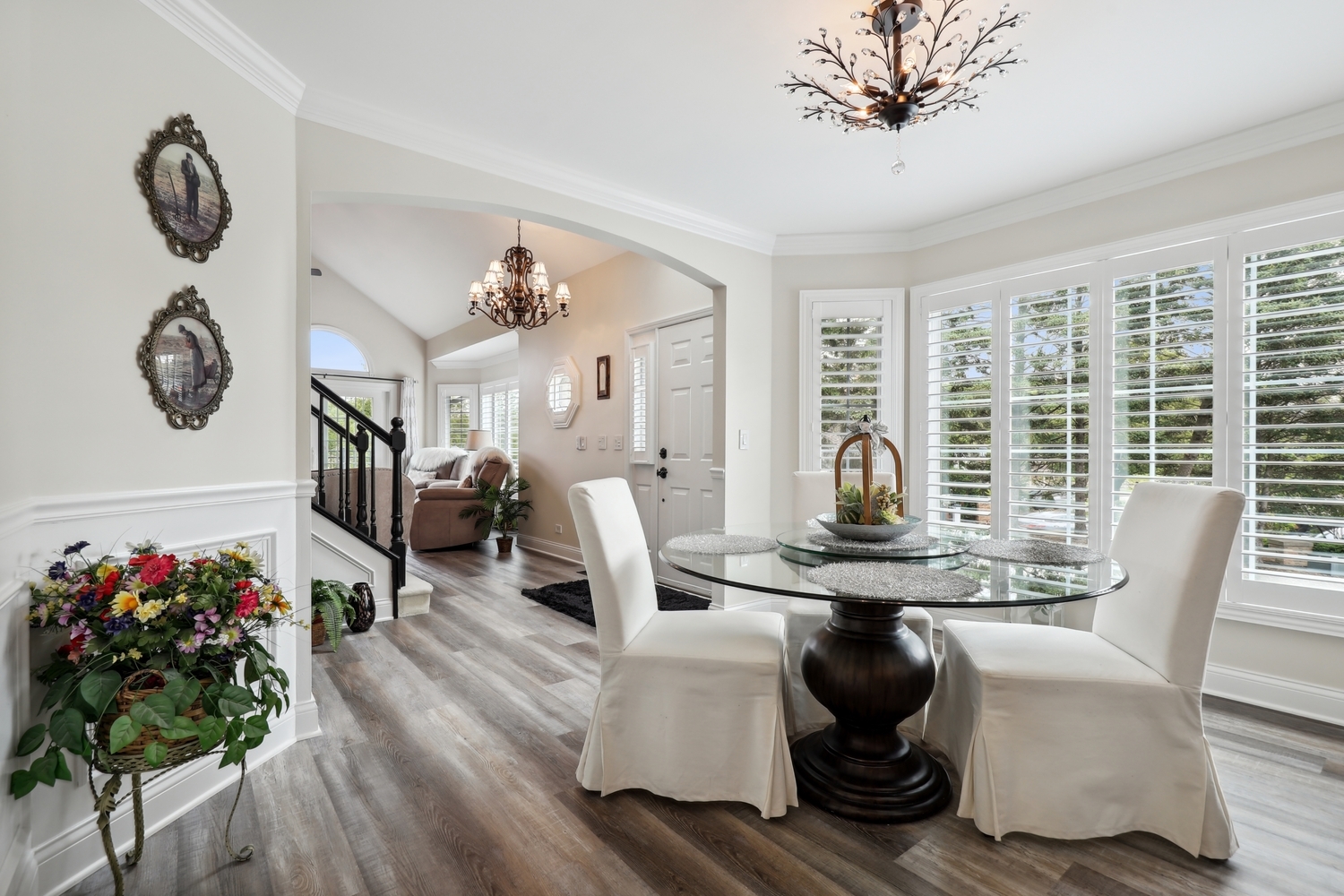 10508 Golf Road Orland Park, IL 60462 - Photo 10 of 50 a view of a dining room with furniture window and wooden floor