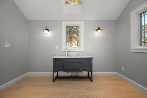 a view of a workspace with a window