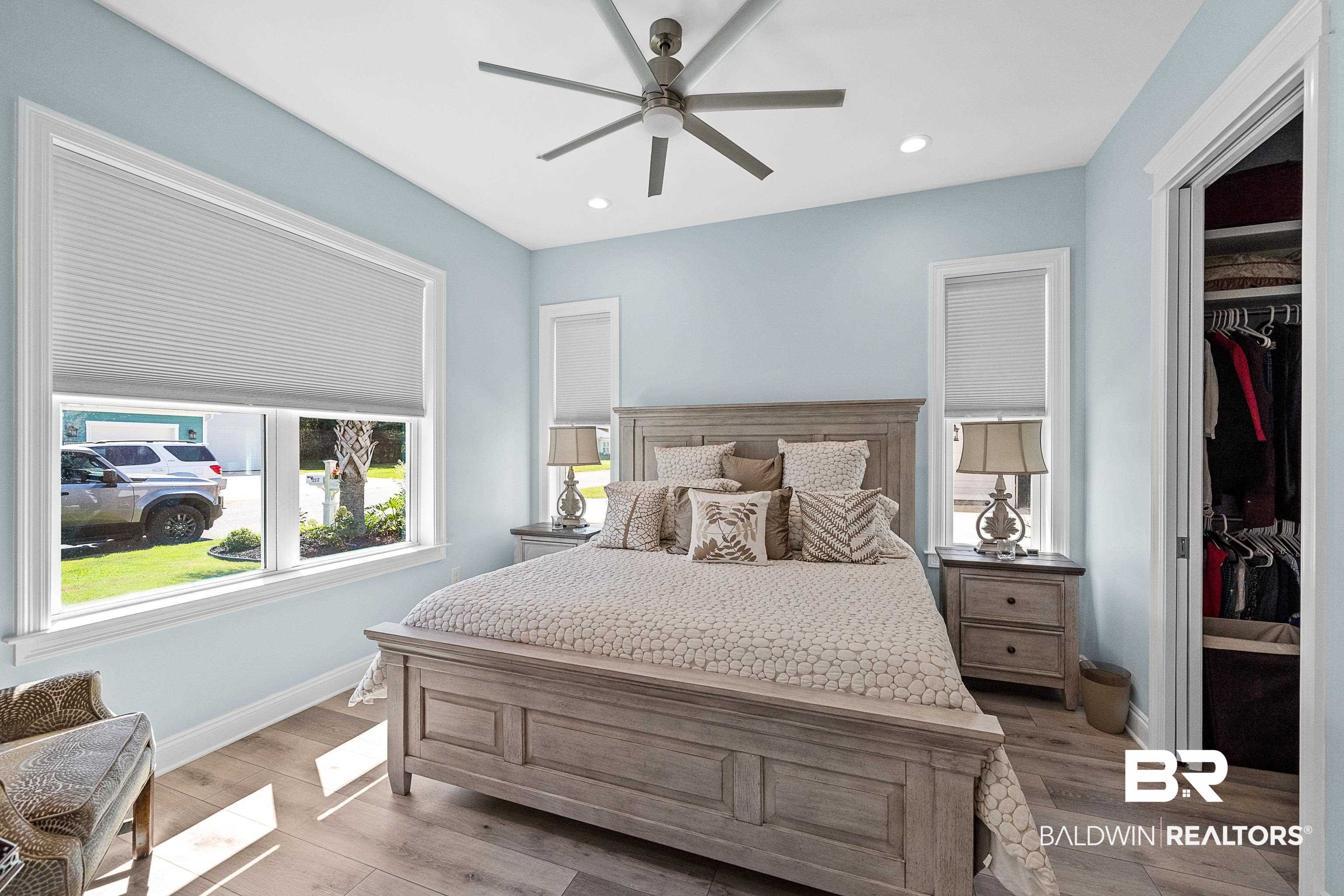 12329 Reunion Place, Unit LOT 38 Foley, AL 36535 - Photo 14 of 43 Bedroom with light wood-type flooring, ceiling fan, a closet, and recessed lighting