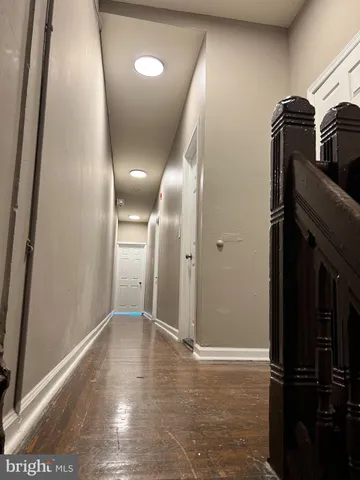 a view of a hallway with entryway