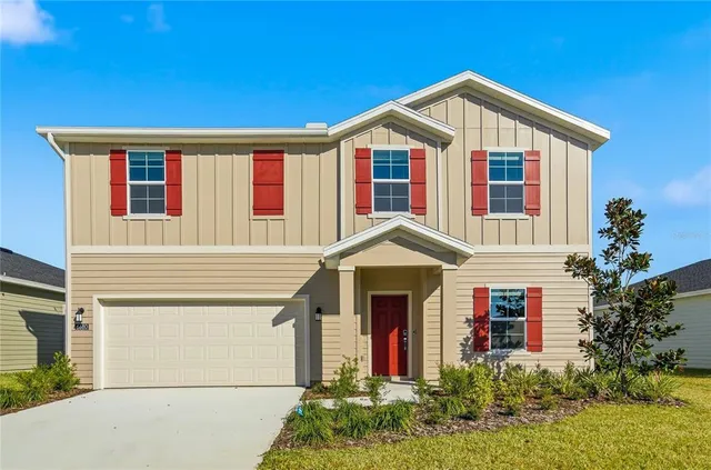 a front view of house with yard