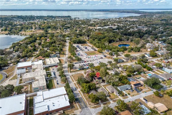 an aerial view of multiple house