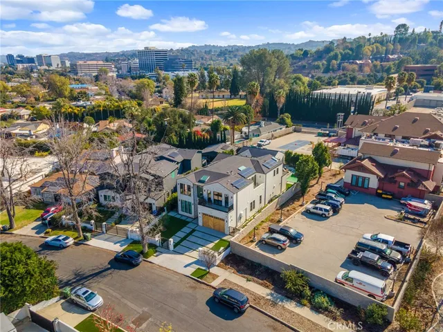 an aerial view of a city