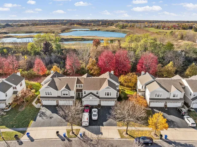 a view of a city with an ocean view
