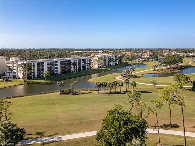 a view of a lake with a city