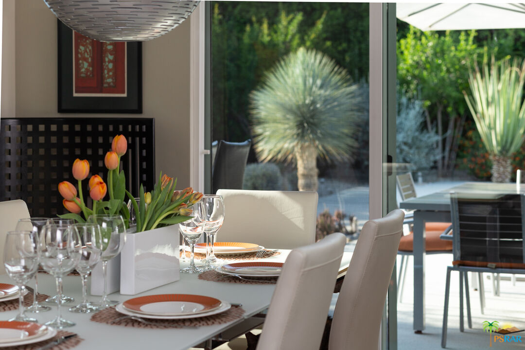 646 East Morongo Road Palm Springs, CA 92264 - Photo 13 of 45 a view of a dining room with furniture window and outside view