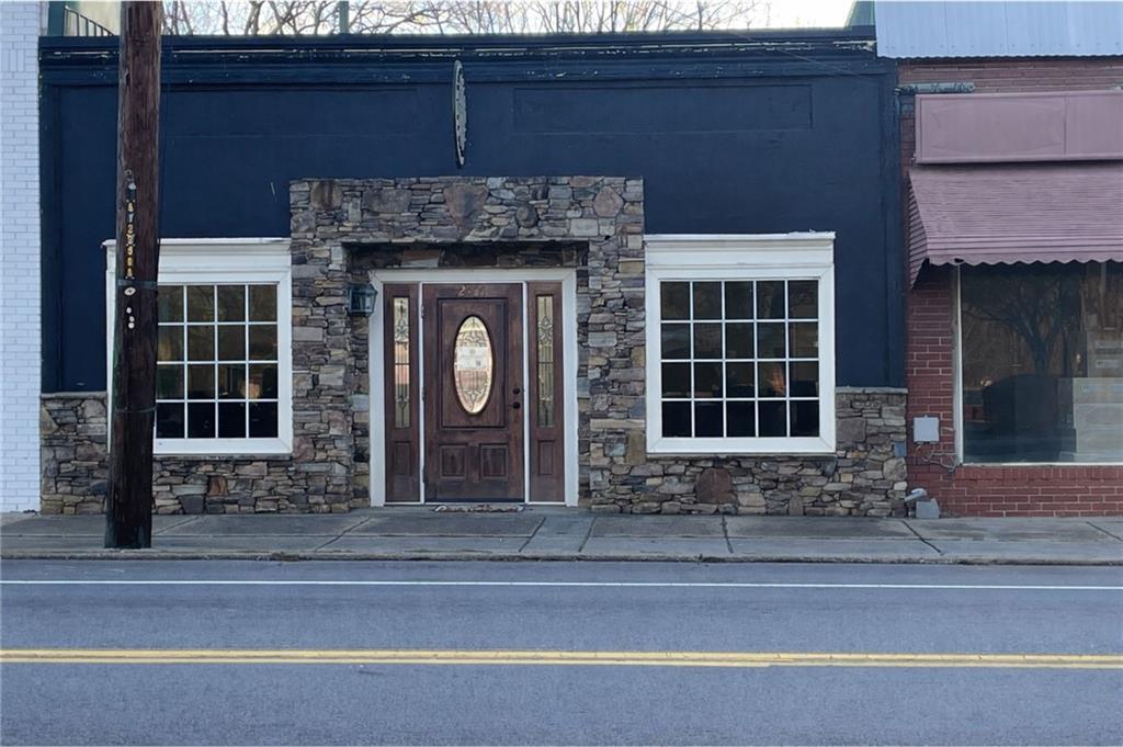 a front view of a house