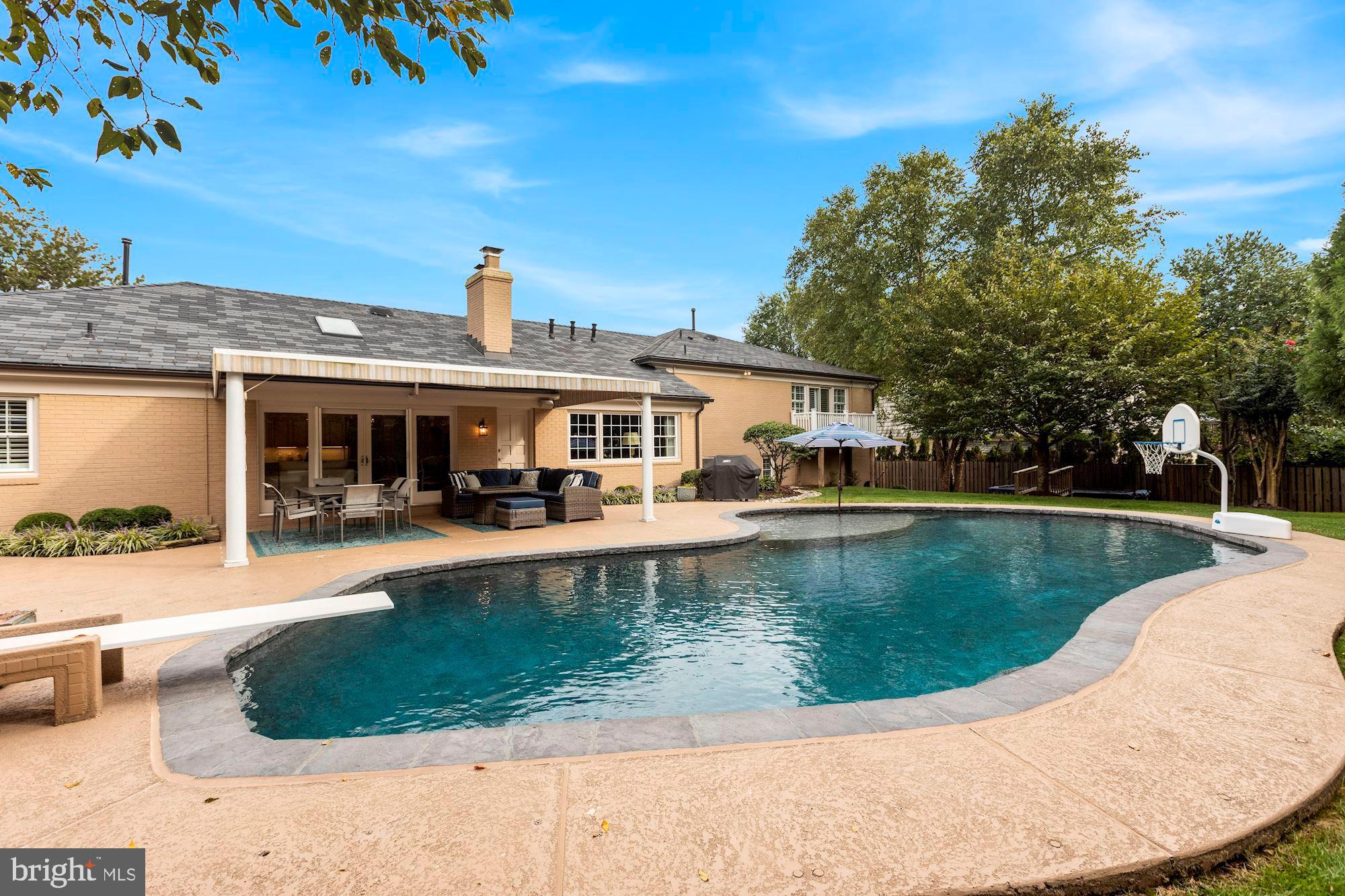 1218 Perry William Drive McLean, VA 22101 - Photo 2 of 37 Rear Exterior with Saltwater Pool