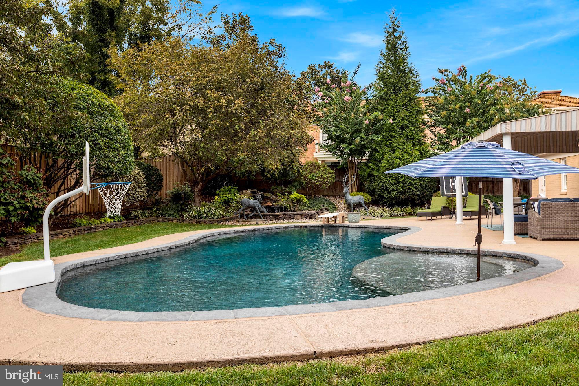 1218 Perry William Drive McLean, VA 22101 - Photo 4 of 37 Rear Exterior with Saltwater Pool