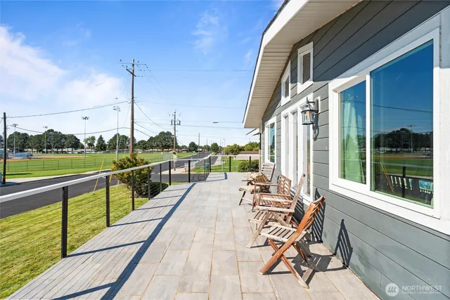 a view of a house with sitting area