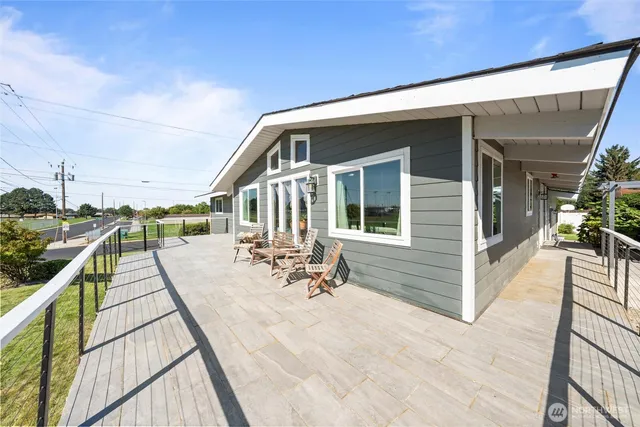 a house view with a garden space